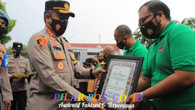 Akhmad Yusep Gunawan Kapolrestabes Surabaya, Mengapresiasi Kinerja Relwan Mobil Gerai Vaksinasi Keliling
