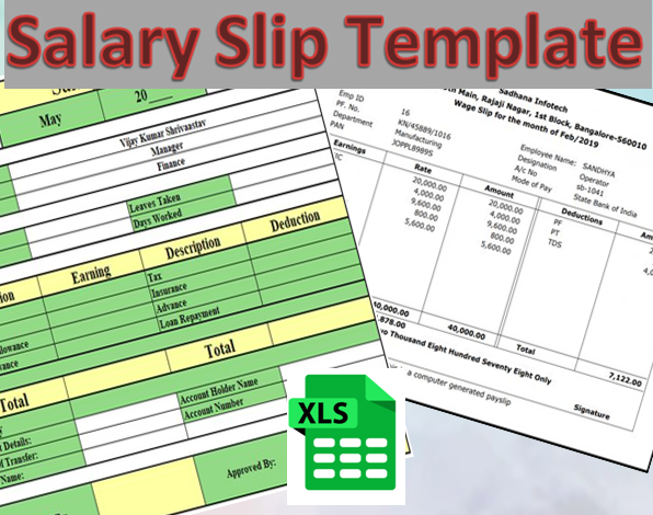 Pay Slip Generator Template in Excel Format