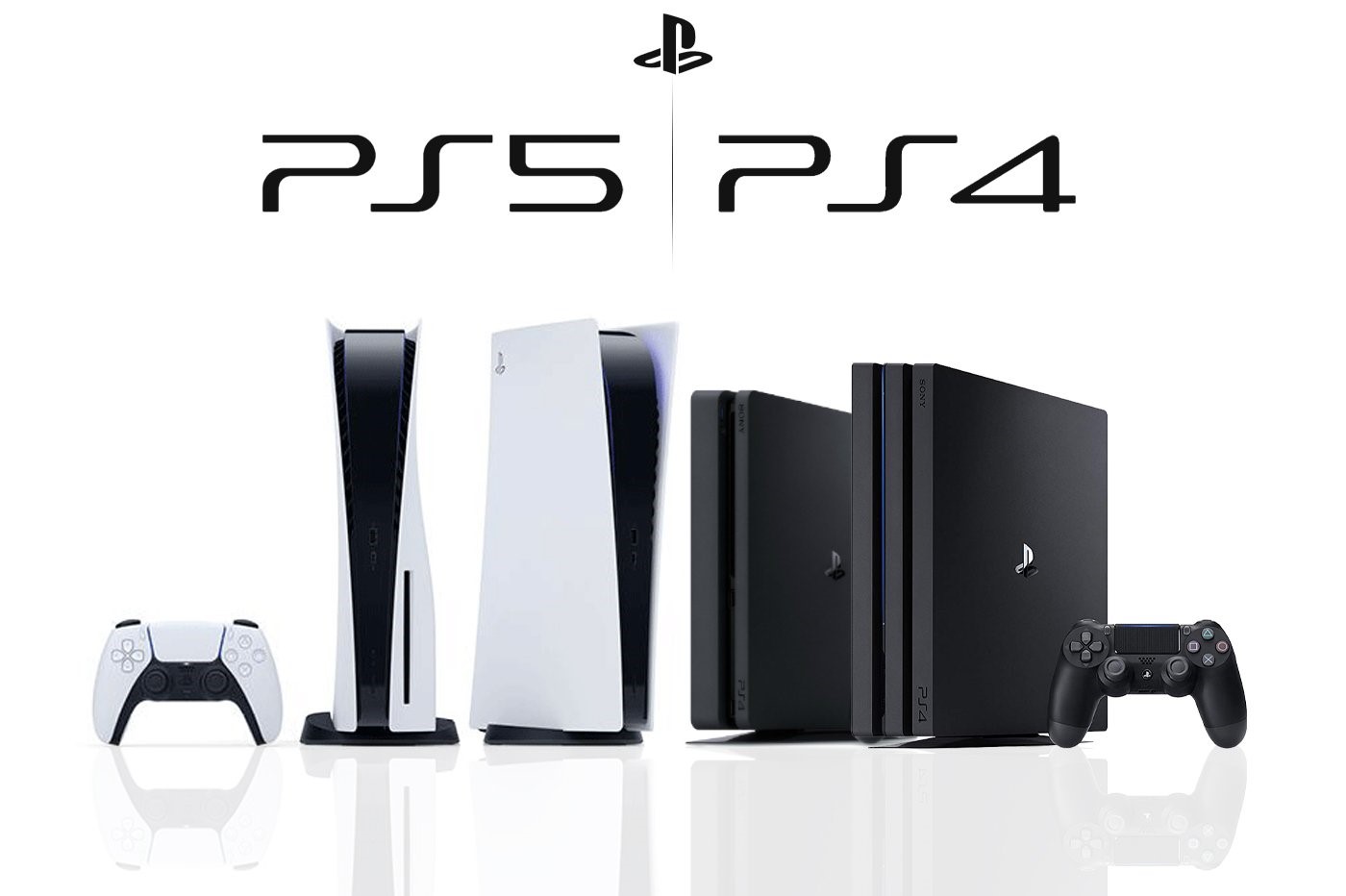 playstation 4, playstation 5  et manettes