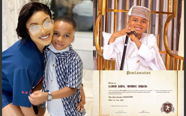 Tonto Dikeh Gifts Son King Andre Land In Scotland For 6th Birthday Mimi S Blog