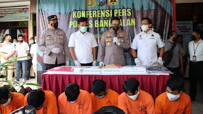 Akhir Tahun 2021, Polres Bangkalan Rilis 8 Tersangka 27,36 Gram Sabu dan Tindak Kriminal