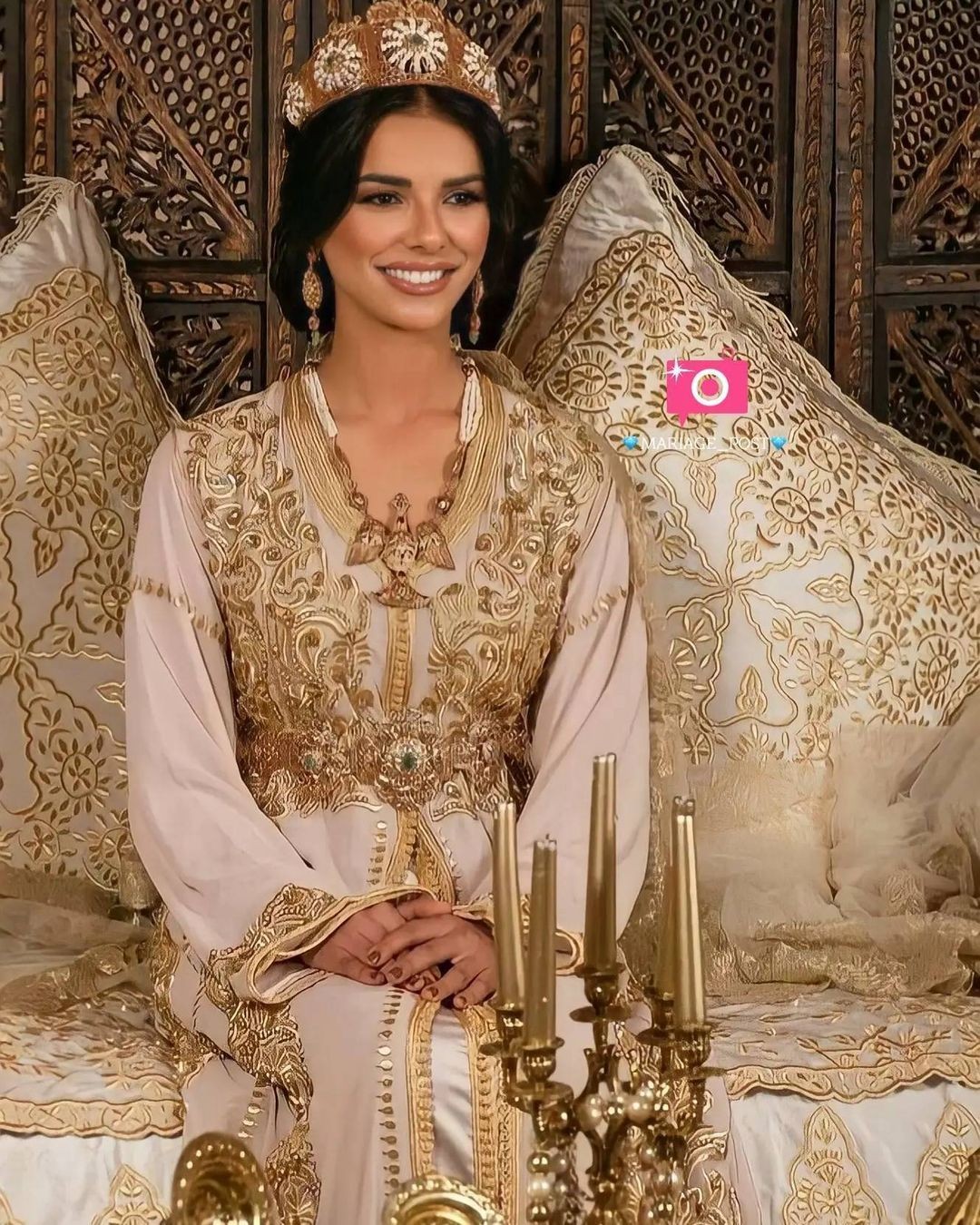 Caftan blanc de mariage haute couture Paris