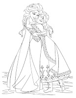 Anna and Elsa coloring page