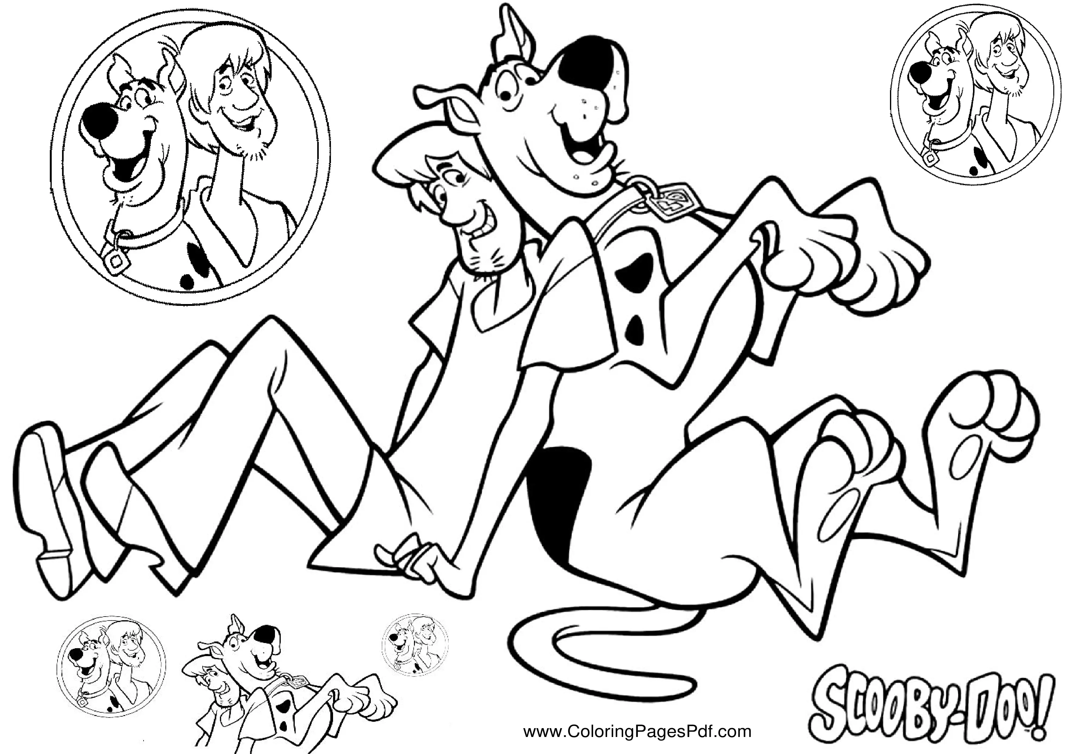 Shaggy scooby doo coloring pages