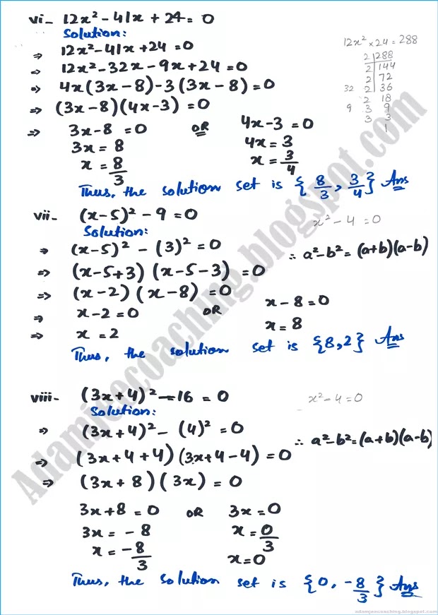 quadratic-equations-exercise-8-1-mathematics-9th