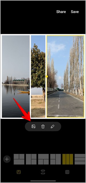 رتب الصور جنبًا إلى جنب على Android