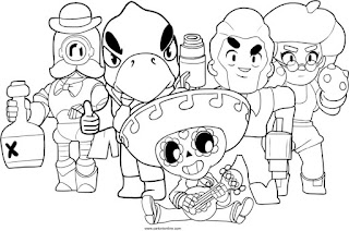 Разукрашки Brawl Stars