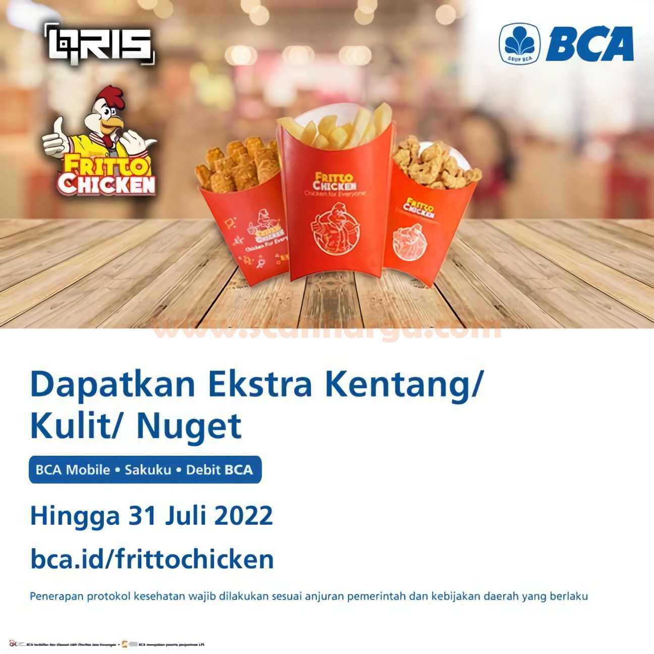 Fritto Chicken Promo GRATIS Kulit/Kentang/Nugget dengan Kartu BCA