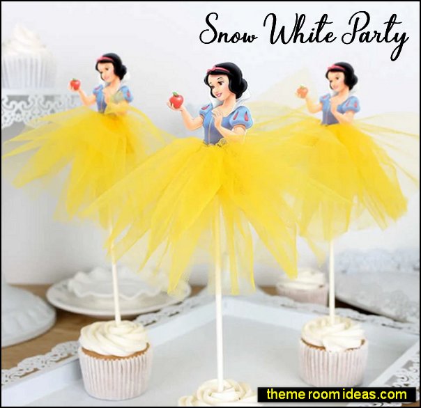 Snow White party supplies birthday party, princess cake topper Snow White themed party decorations