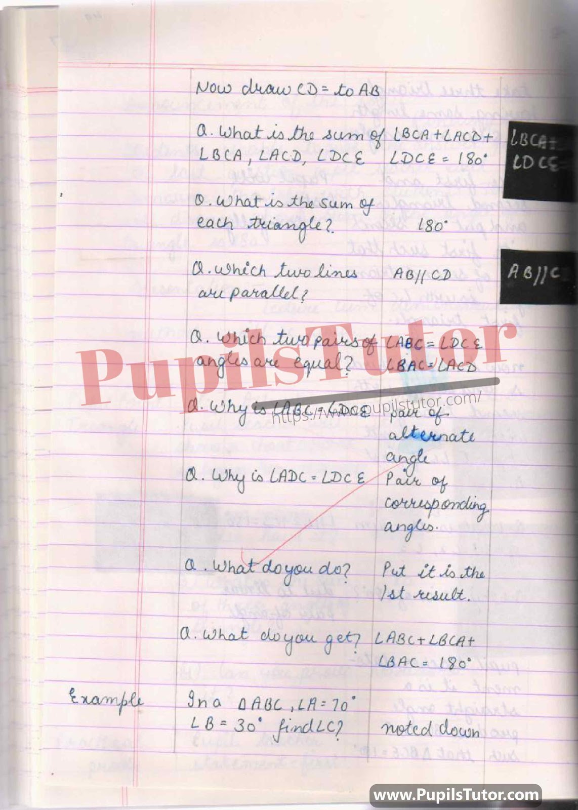 B.Ed Math Lesson Plan For Class 10 PDF On Sum Of The Angles Of A Triangle  – [Page 6] – pupilstutor.com