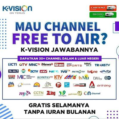 Daftar Channel Free to Air - FTA  KVision
