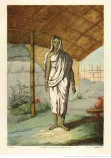 [Tome 2. Pl.5 : femme hindoue de rang inférieur en costume.] Femme de rang inférieur. [cote : Réserve DS 421 S 69 t1 à 4]