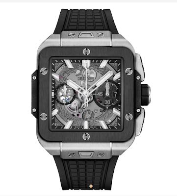 HUBLOT Square Bang Unico Blue Ceramic 42mm Mens Watch Review