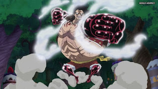 ワンピースアニメ WCI編 799話 ルフィ ギア4 バウンドマン かっこいい Luffy Gear 4 Bound man | ONE PIECE Episode 799