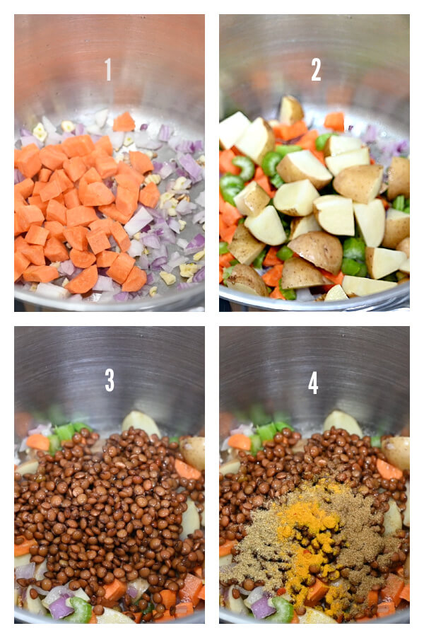 steps to make the best lentil soup recipe