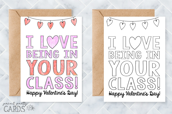 Free Printable Valentines Card for Teacher