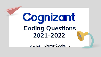 Cognizant Coding Questions - SimpleWay2code