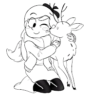 Hilda and Twig coloring page