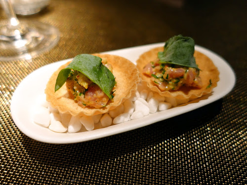 ÉPURE French fine-dining Michelin starred restaurant Harbour City Hong Kong - veal tartare tartlet