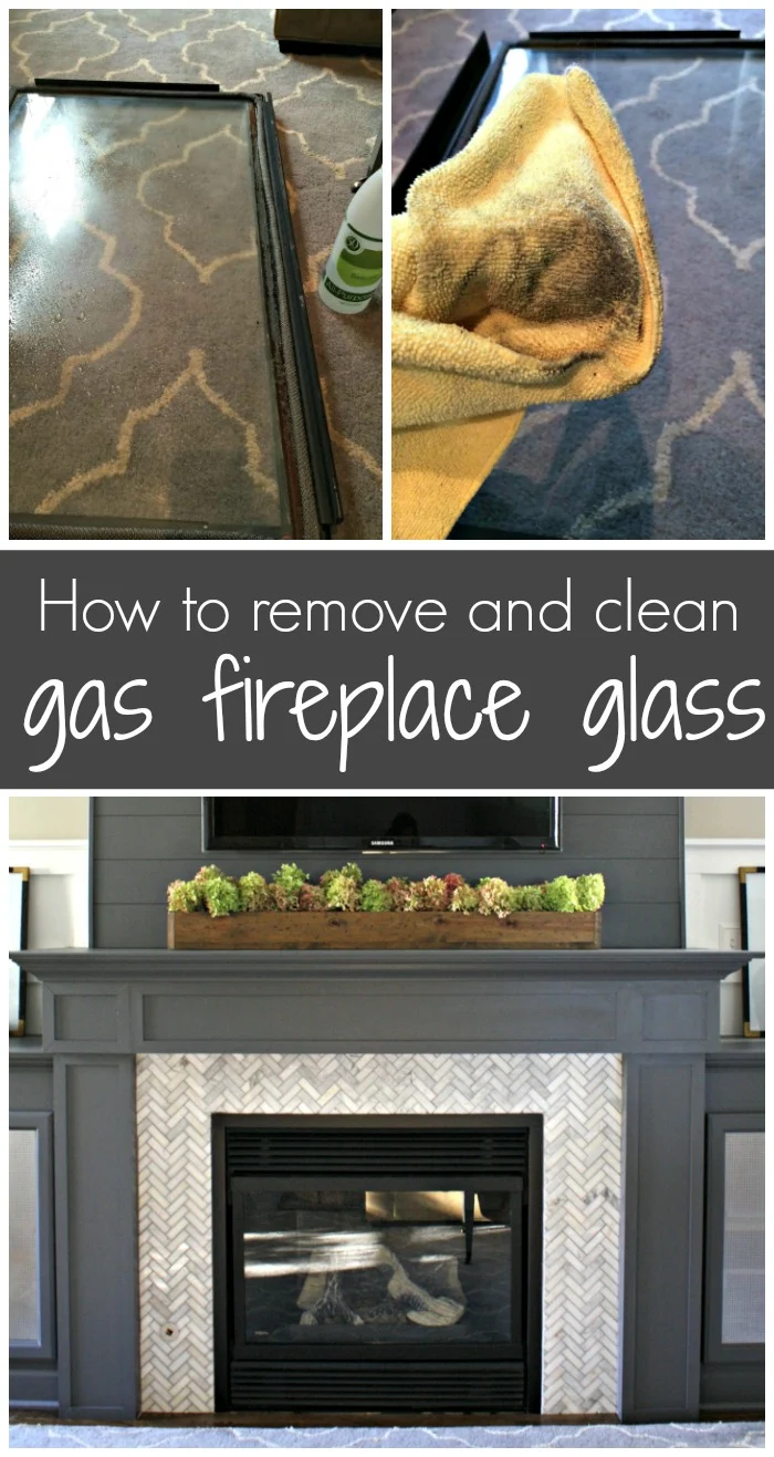 how to clean fireplace glass