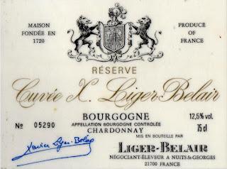 Liger Belair Bourgogne Chardonnay Cuvee X. Reserve