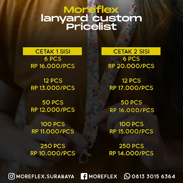 daftar harga tali id card murah satuan surabaya