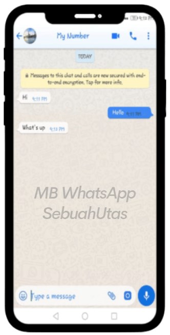 MB WhatsApp dengan tampilan iOS khas iPhone bervariasi dengan fitur premium