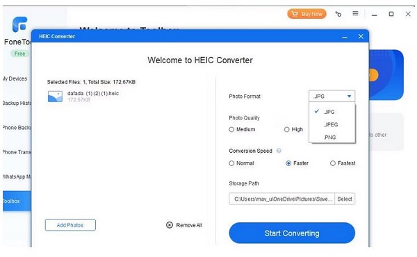 قم بتحويل تنسيق HEIC إلى تنسيق JPG على نظام التشغيل Windows 11 دفعة واحدة باستخدام FoneTool