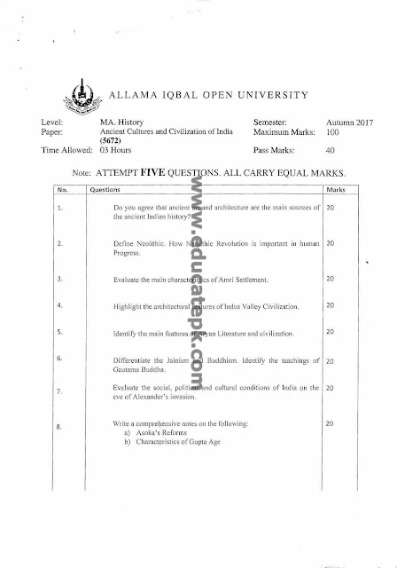aiou-old-papers-ma-history-code-5672