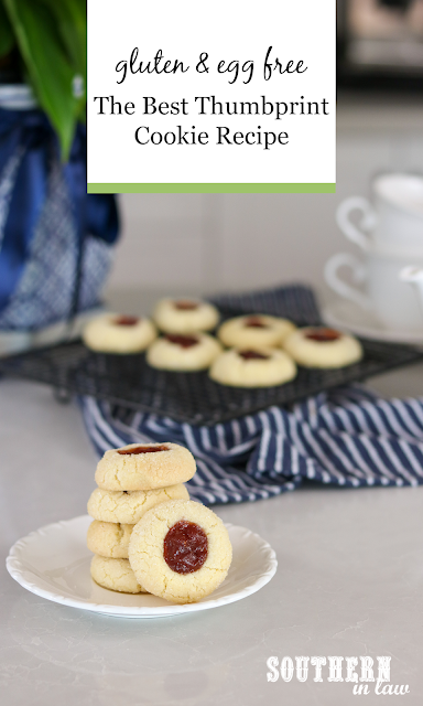 The Best Gluten Free Thumbprint Cookie Recipe - Gluten Free Jam Drop Shortbread Cookies Recipe