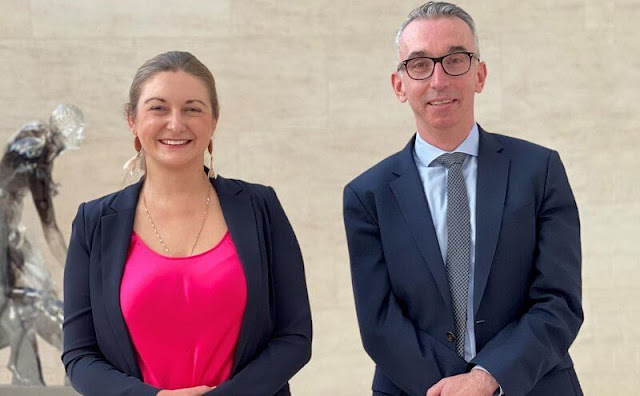 Hereditary Princess Stephanie wore a vibrant pink silk top, blouse and black jacket. Patrick Majerus and Danielle Igniti