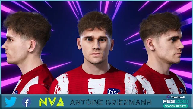 Antoine Griezmann Face For eFootball PES 2021