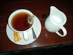 Tanganda tea at " Shoestrings Guesthouse " for breakfast.