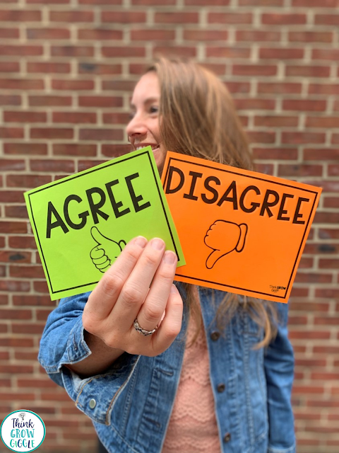 Agree Disagree Cards for Math Problem Solving