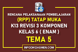 RPP KELAS 6 TEMA 5 KURIKULUM 2013 REVISI 3 KOMPONEN