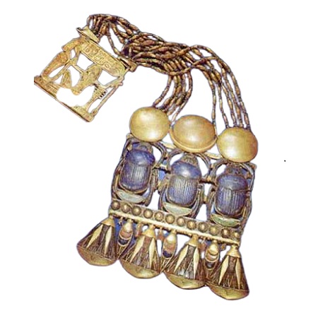 Tutankhamun Necklace with Triple Scarab