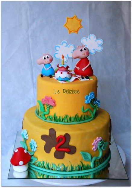 peppa pig birthday cake