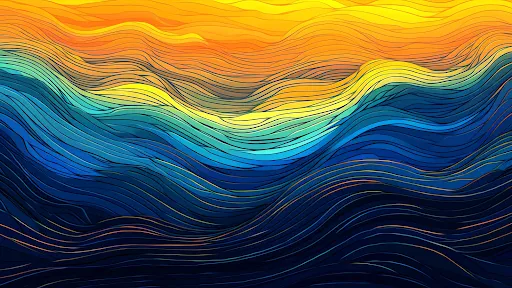 4K Wallpaper for PC: Abstract Ocean Waves Painting Style