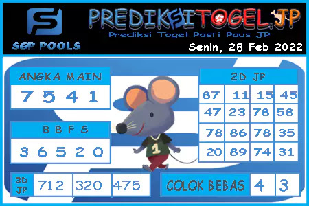 Prediksi Togel Singapura JP Senin 28 Februari 2022