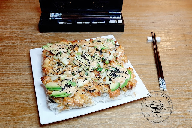 Sushi bake au saumon - Dans la cuisine d'Hilary