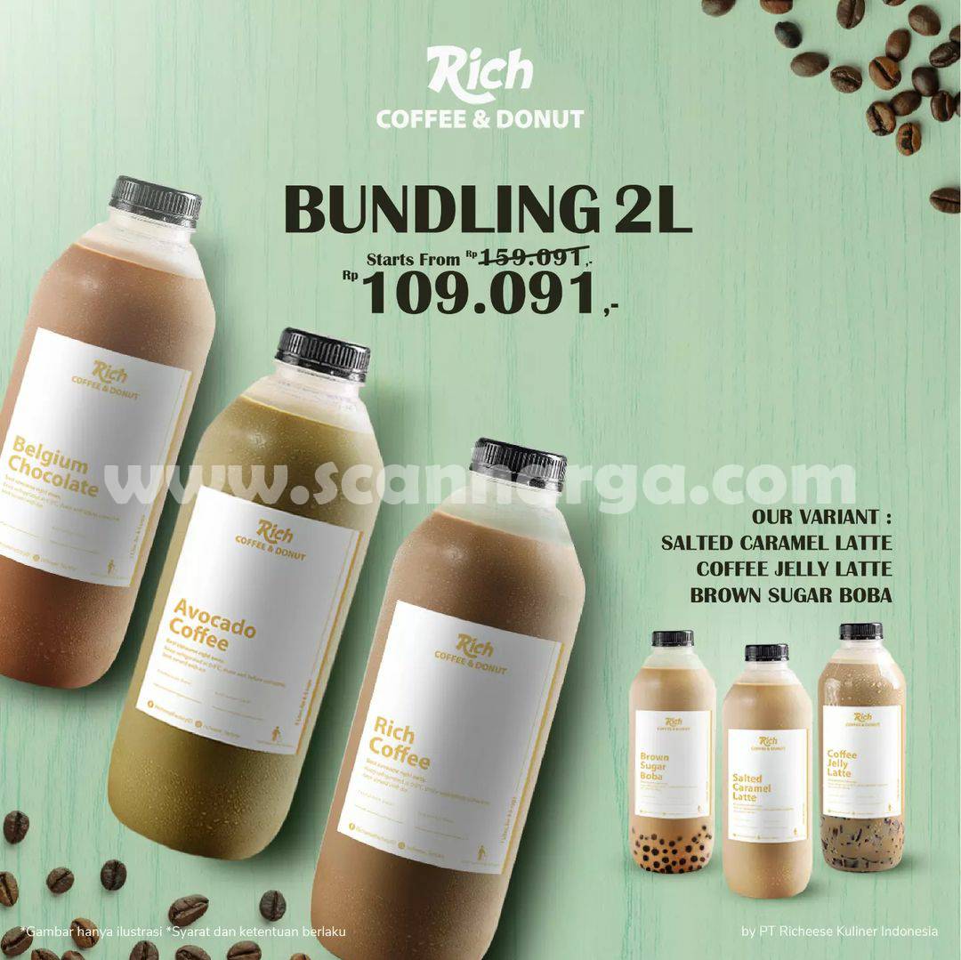 Promo RICH COFFEE & DONUTS Beli Bundling 2L cuma Rp. 109.091