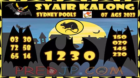 Prediksi Sydney Kalong Keramat Senin 07-Agustus-2023