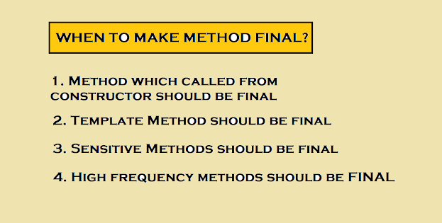 When to make a method final in Java? Example