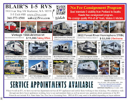Blair's I-5 RVS Sales Service Consignments! Just off I-5 Exit 88