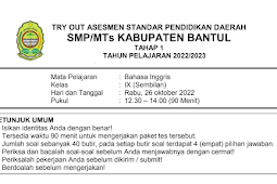 Try Out ASPD 2023 Kabupaten Bantul, DIY Tahap 1