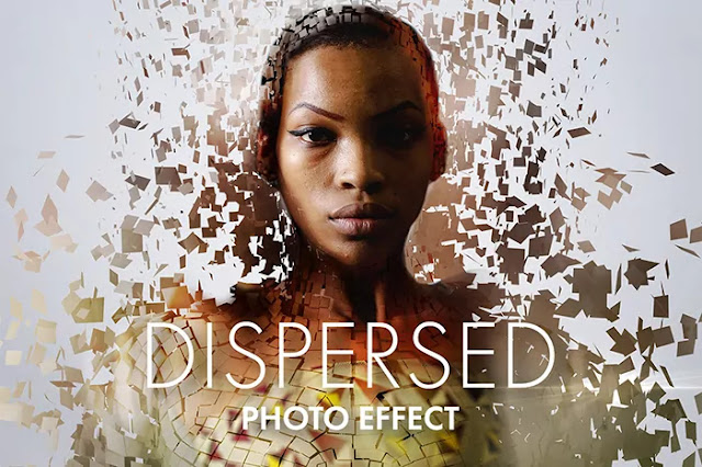 Photo dispersed effect psd free download