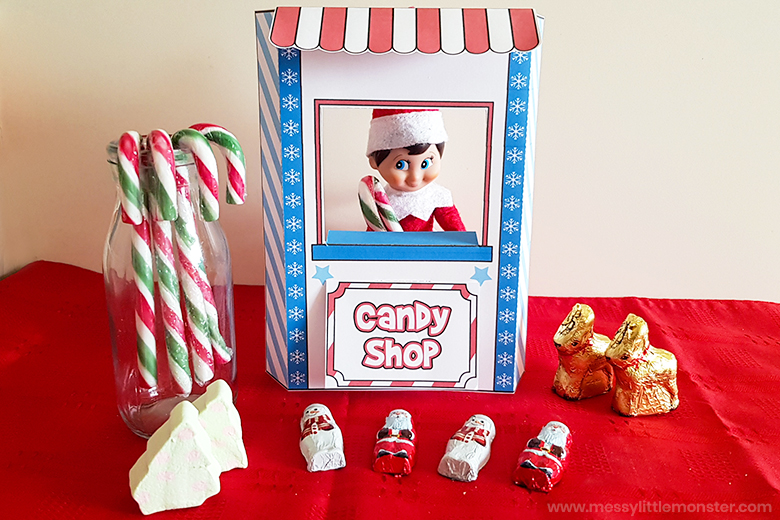 Elf on the shelf printable props - candy shop
