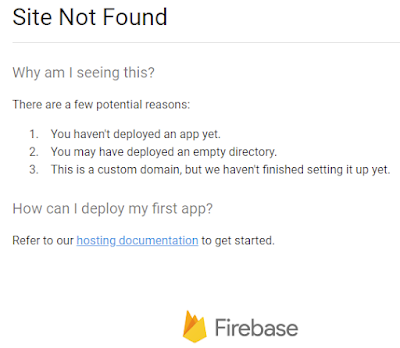 Firebase Hosting Site Not Found