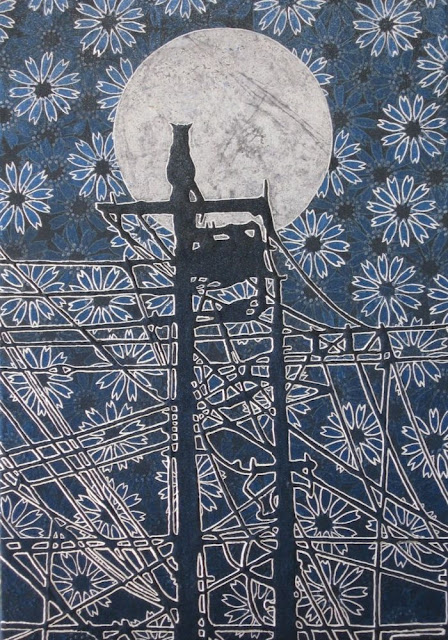 Nobuya Shida (志田展哉) — Moon Travel (nihonga technique, 2006 г.)