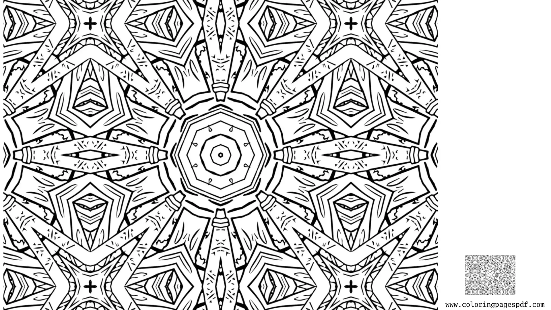 Coloring Pages Of An Illusional Mandala